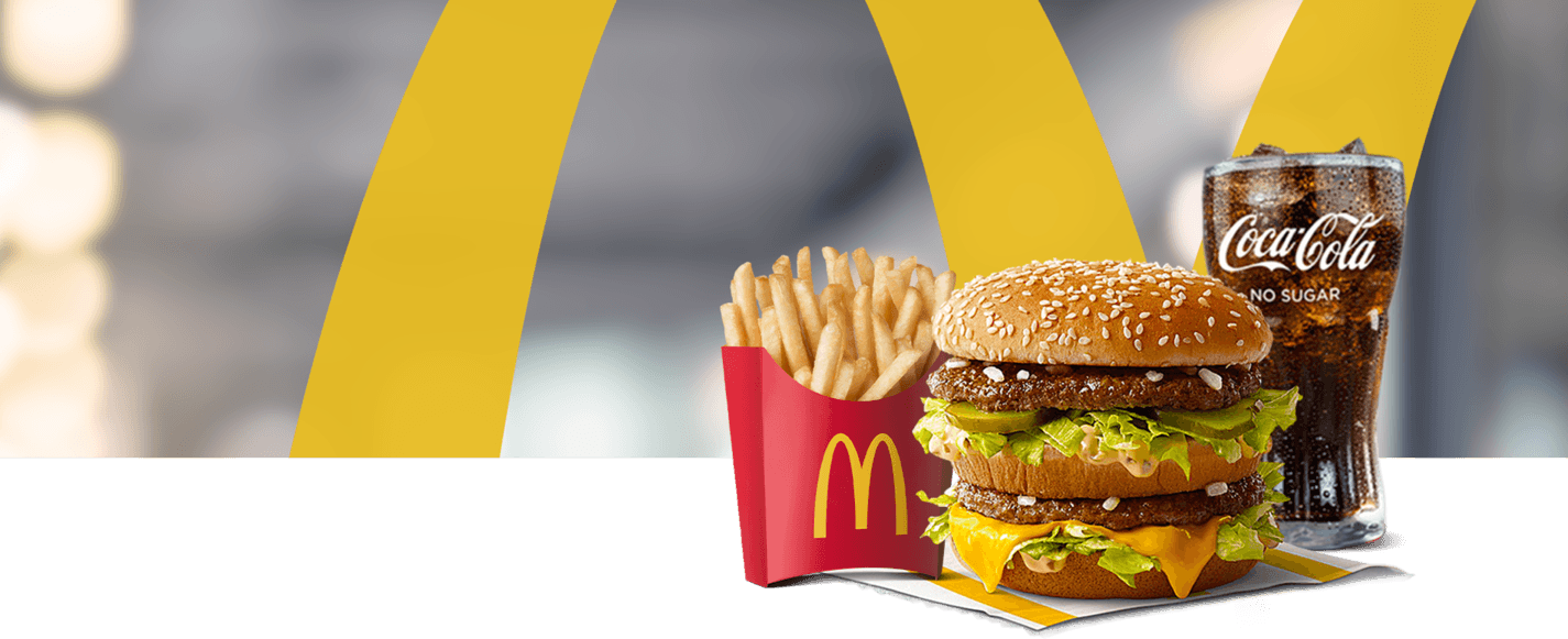 Bannière Wacdo avec logo et burger géant